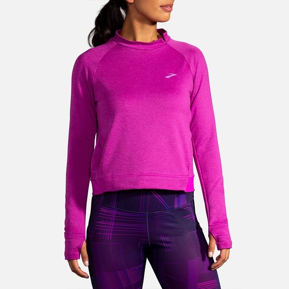 Brooks Tops - Brooks Notch Thermal Long Sleeve Running Sweatshirt Fuchsia Pink Women’s Medium